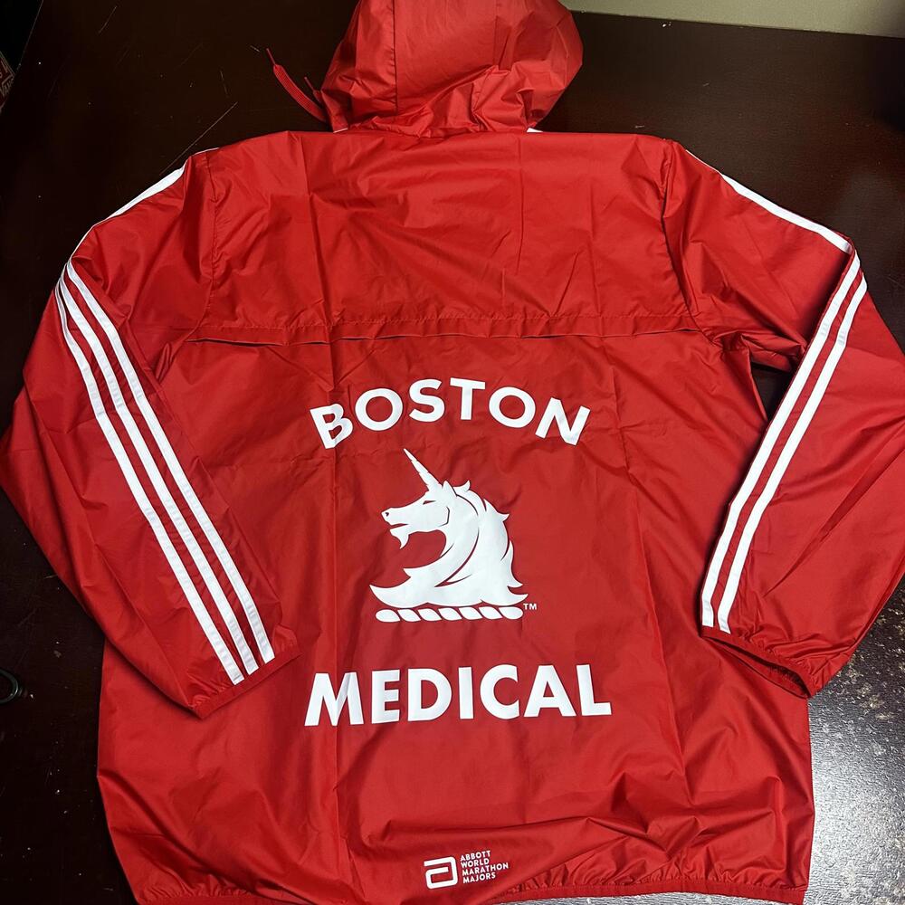 Adidas Y2K Vintage Red Boston Marathon 2023 Windbreaker Jacket Mens Size Large - Picture 4 of 5